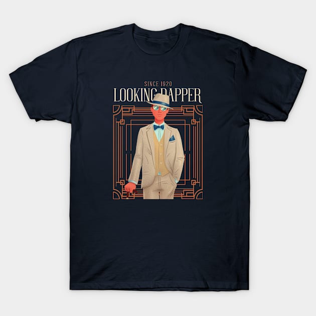 1920s nostalgic man with shades in suit looking dapper T-Shirt by Kcaand